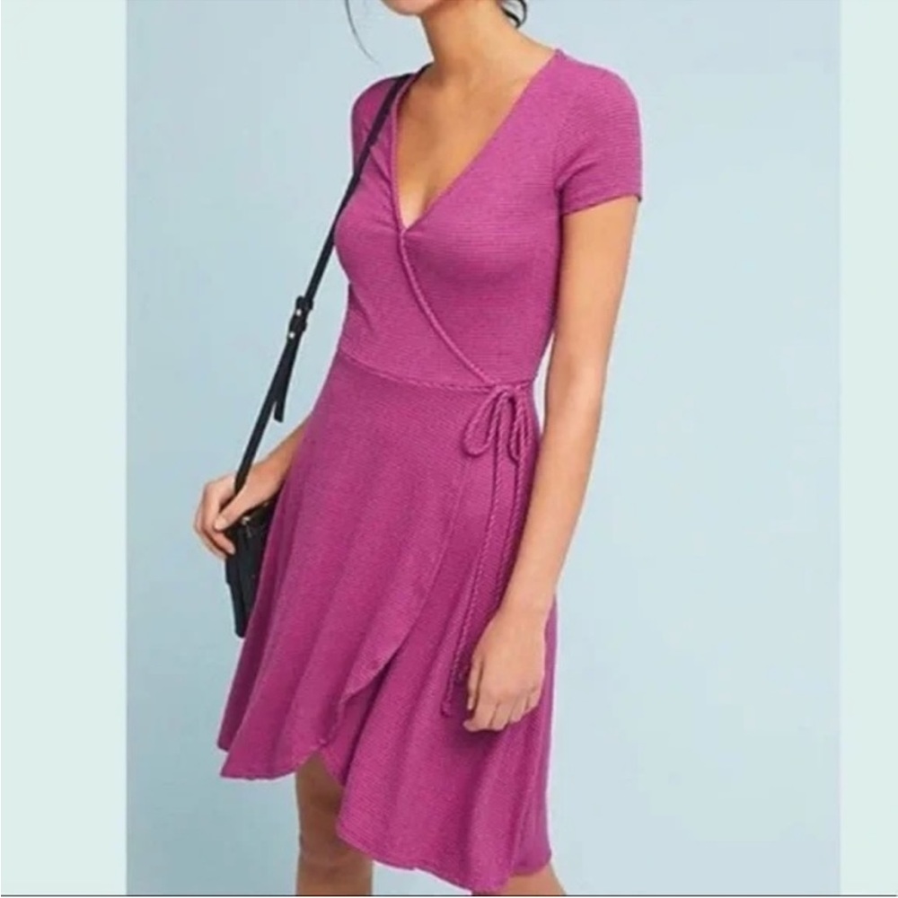 Anthropologie Maeve Faux Wrap Dress Small Spring Party Stretch